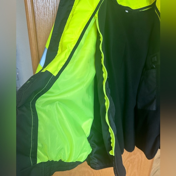 Hi vis heated waterproof lined jacket Type R Class 3 - Picture 4 of 13